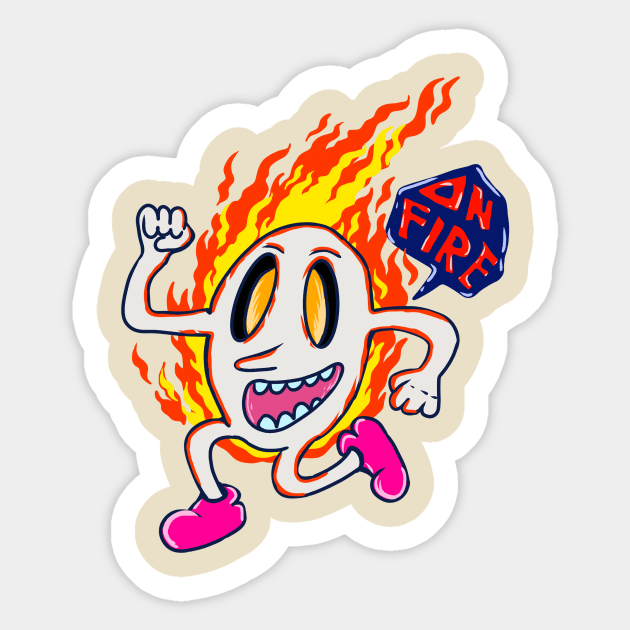 The Spirit On Fire Sticker by ibenboy illustration